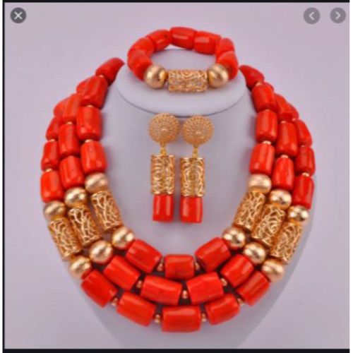 Igbo Coral Beads & Jewelry Set